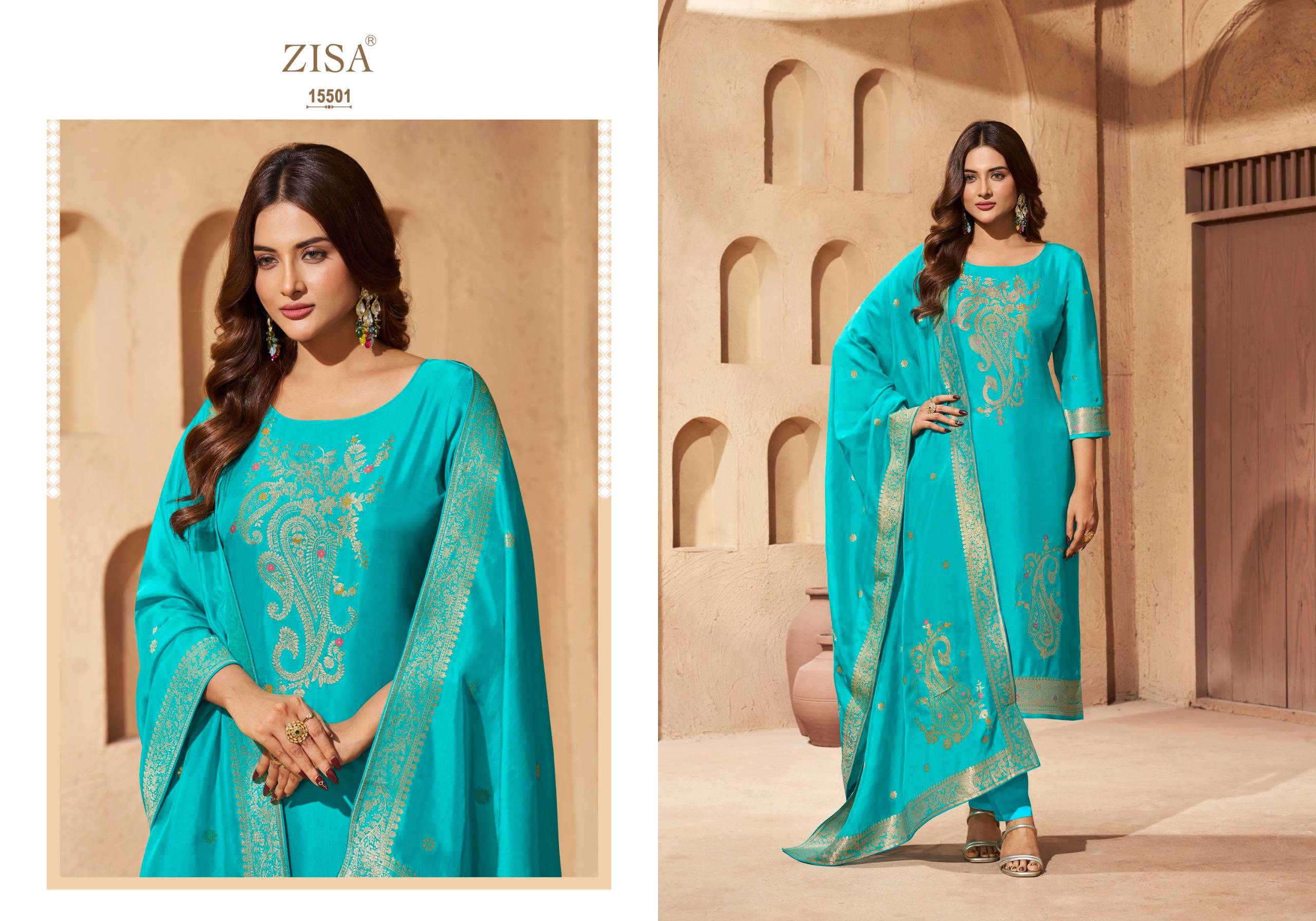 Saiyaara By Zisa 15501 To 15504 Series Stylish Beautiful Colourful SILK Dresses At Wholesale Price